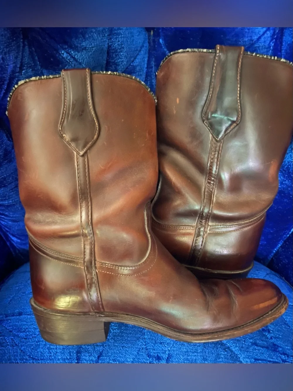 FRYE| Duke Roper Brown Leather Distressed calf boots  Boots 8K03759 Sz 8.5